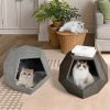 25.98"Modern Pet Furniture Cat Carrier Side Table, Sofa Side Table, Planter MDF Multifunctional Furniture, Cement Gray