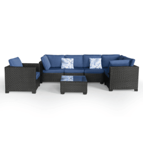 7 Pieces Outdoor Set Furniture Patio Furniture Sets Conversation Sets Balcony Furniture Outdoor Sectional For Outdoor Indoor  Lawn Garden Porch Poolsi