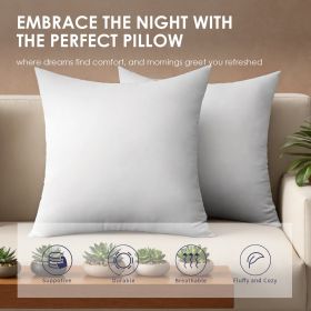 White Square Pillow Two Bubble Bags Suitable For Bed Cushions, Sofa Cushions, Garden Cushions, Cushion Core, Breathable, Hand Washable, OKO-100 Certif