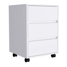 Ibero Drawer Filing Cabinet, Four Casters, Three Drawers, Top Surface
