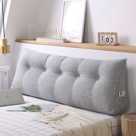 SOGA 4X 180cm Silver Triangular Wedge Bed Pillow Headboard
