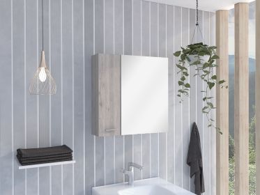 Kenya Medicine Cabinet, Mirror, Double Door, Four Interior Shelves