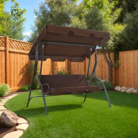 Garden Swing Bench Coffee 66.9"x43.3"x60.2"