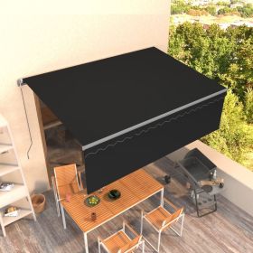 Manual Retractable Awning with Blind 13.1'x9.8' Anthracite