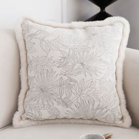 SOGA 45cm Pillow Cover French Jacquard Woven France Peony Floral Made Throw Pillow