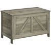 30" Farmhouse Storage Chest, Lift Top Box Organizer with Safety Hinge to Open Up 150Â° for Bedroom, Entryway, Living Room, Gray