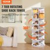 VEVOR 7 Tiers Rotating Shoe Rack Tower, 360Â°Spinning Shoe Display, Revolving Shoe Rack Storage Round Carousel, Lazy Susan Shoe Rack Organizer