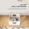 PawHut Whelping Box for Dogs with Waterproof Whelping Pad, Dog Whelping Pen with Clear Panels, Adjustable Entrance, Double Room, Non-slip Foot Pads