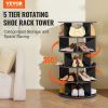 VEVOR 5 Tiers Rotating Shoe Rack Tower, 360Â°Spinning Shoe Display, Revolving Shoe Rack Storage Round Carousel, Lazy Susan Shoe Rack Organizer