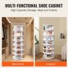 VEVOR 7 Tiers Rotating Shoe Rack Tower, 360Â°Spinning Shoe Display, Revolving Shoe Rack Storage Round Carousel, Lazy Susan Shoe Rack Organizer