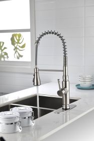 Touch Kitchen Faucet with Pull Down Sprayer (Color: Brushed Nickel)