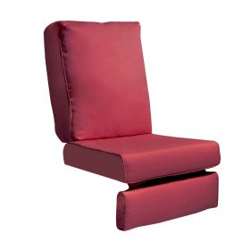 Indoor Outdoor Recliner Replacement Cushion;  Patio Furniture Chair Sofa Washable Cushion Deep Seat;  UV Protected;  Fade Protected and Water Spi (Color: Red)