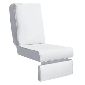 Indoor Outdoor Recliner Replacement Cushion;  Patio Furniture Chair Sofa Washable Cushion Deep Seat;  UV Protected;  Fade Protected and Water Spi (Color: Beige)