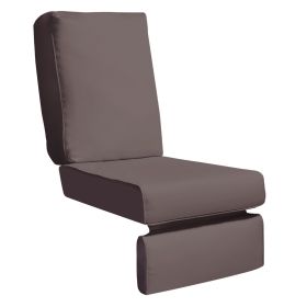 Indoor Outdoor Recliner Replacement Cushion;  Patio Furniture Chair Sofa Washable Cushion Deep Seat;  UV Protected;  Fade Protected and Water Spi (Color: Brown)
