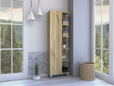 Los Angeles Linen Cabinet, Five Shelves, One Cabinet, Divisions (Color: as Pic)