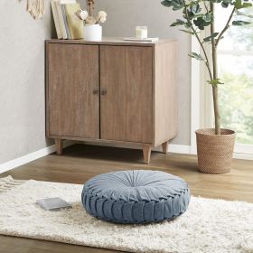 Poly Chenille Round Floor Pillow Cushion (Color: as Pic)
