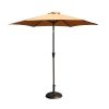 8.8 feet Outdoor Aluminum Patio Umbrella, Patio Umbrella, Market Umbrella with 33 pounds Round Resin Umbrella Base, Push Button Tilt and Crank lift
